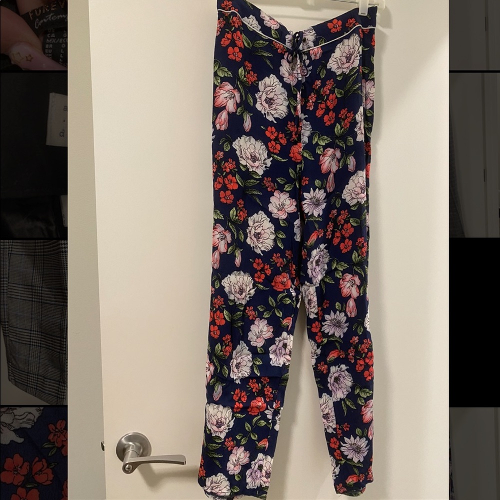 Floral wide leg pants